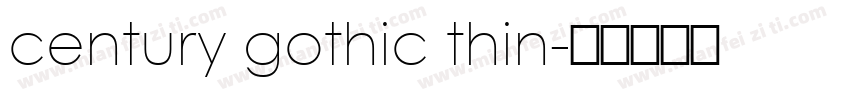 century gothic thin字体转换